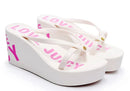 8cm 11cm Summer Wedges Flip Flops for Women Cloth Clip Toe Chunky Platform Slippers Woman Plus Size Light Non-slip Beach  Sandal