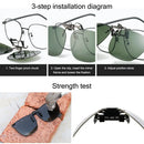 Metall-Clip-Polarisierte Sonnenbrille Praktische randlose Flip-up-Sonnenbrille für Korrektionsbrillen UV400 Polygonale Gläser