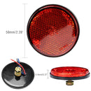 2x LED 12V Brake Stop Light Tail Driving Round Taillight Red Reflector ATV Off Road Motorcycle Signal Lamp Accessories Car Light