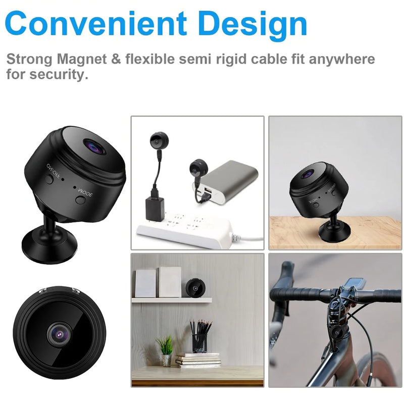 Magnet A9 Mini Wireless Security Camera WiFi 720P HD Mini Voice Cameras for Home Security Battery Operated Surveillance Camera