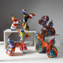 Vilead Pop Art Graffiti Balloon Dog Skulptur Objekt Malerei Ballon Statue Ideen Tierfiguren Dekoartikel für die Heimdekoration