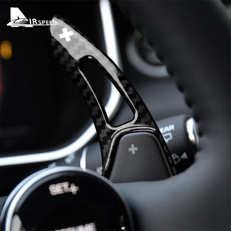 Carbon Abs Car Steering Wheel Paddle Shifter Trim Cover For Land Range Rover Evoque Discovery Sport For Jaguar XF XE Accessories