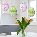 2/4Pcs Easter Paper Lanterns Easter Egg Shaped Hanging Decor Flower Chick Bunny Decorative Hanging Lanterns for Party Supplies