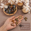 100-200Pcs Wooden Cross Pendants Printed Wood Charms For Easter Jewelry Bracelet Necklace Making Findings Mxied Color
