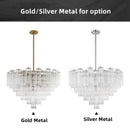 The Amber Orbit | Tiered Glass Chandelier with E14 Sockets