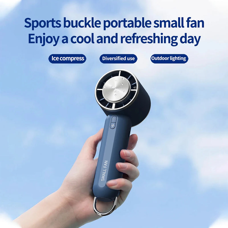 2024 New Handheld Portable Fan Rechargeable with Flashlight Air Cooler Pocket Fan Portable Air Conditioner for Outdoor Camping