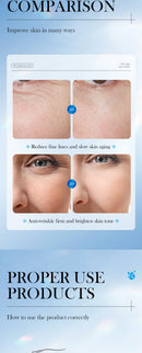 Hyaluronic Acid Instant Wrinkle Remover Essence Fade Fine Lines Face Serum Anti Aging Firming Lifting Whitening Korean Skin Care