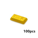 MOC Creative Building Blocks Dollar Cents Money Coins Cash Bill City Gold Silver Treasure Chests Bricks 3069 30385 Printed Tile