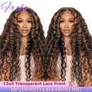 The Chroma Shift | Hand-Tied 13x6 HD Lace Frontal Wig, 210% Density Deep Wave Ombre