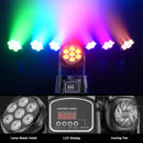 U`King 50W Moving Head Stage Lights 7X4W RGBW 4IN1 LEDs Beam Spot Light For Disco DJ Music Party Dance Club Stage Lighting