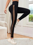 1/3 PCS Women Tie Dye Hollow out Yoga Pant Seamless Sports Gym Workout Leggings, Stretchy High Waist, Women's Activewear