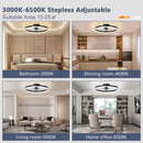 Nordic Minimalist Fan Light App-Controlled Dimmable Reversible Summer/Winter Mode Air Circulation Mode Fan Light For Bedroom