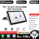8+128G 10.1'' 360 Rotatable 1 Din AutoRadio GPS for Universal Car Multimedia Player Stereo 1DIN Video Autoradio Carplay HeadUnit
