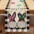 2025 Easter Rabbit Table Runner Linen Bunny Dining Table Cloth Placemat Spring Holiday Happy Easter Decoration For Home Kitchen