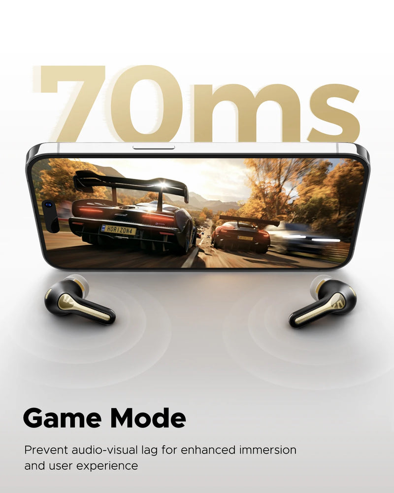 SoundPEATS Capsule3 Pro+ Wireless Earphones Adaptive ANC Bluetooth Headphones Hi Res HiFi Stereo Sound with xMEMS Speaker,LDAC