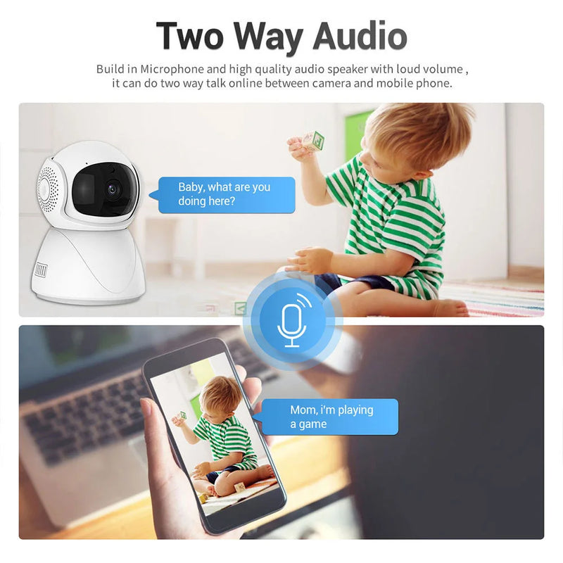 Tuya Smart 1080P 5Ghz WiFi Auto Tracking Sound Detect Security CCTV Video Baby Monitor Indoor Wireless IP Camera ONVIF