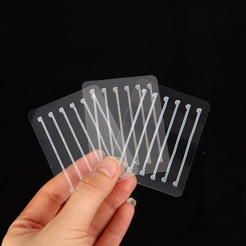 1set  Transparent Golden Loose Powder Lash Perming Aids Eyelash Lifting Pad Silicone Eyelash Lifting Tape Eyelash Lifting