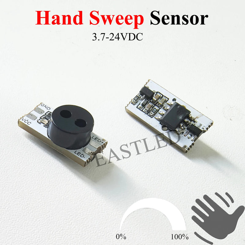 DC5V12V24V Hand Wave Sensor Switch Module Rounded Head 2A Mini Sweep Smart LED Controller for Kitchen Wardobe Cabinet LED Strip