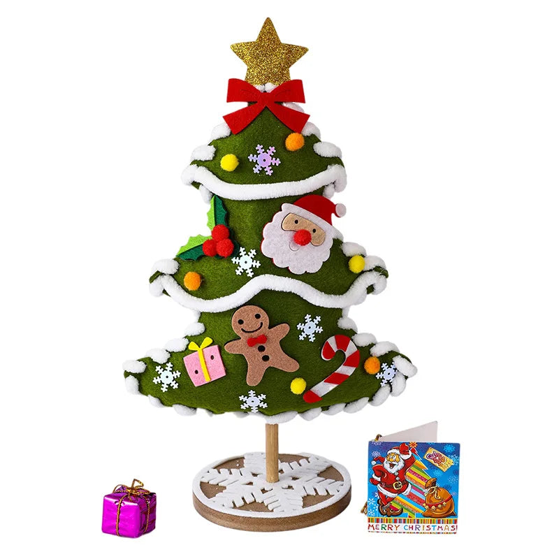 DIY Christmas Tree Crafts Kits for Children Christmas Decoration Handmade Toys Puzzle Craft Kit Children Toys Christmas Gifts