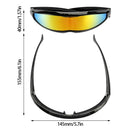 Futuristische schmale Zyklopen-Visier-Sonnenbrille Laser-Brille UV400 Persönlichkeit verspiegelte Gläser Kostüm-Brille