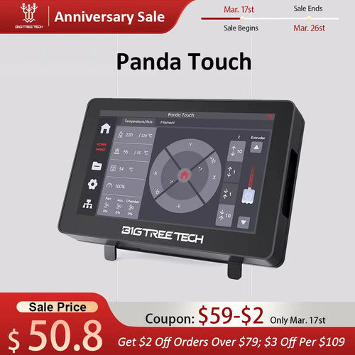 BIGTREETECH Panda Touch Screen 5'' Display für Bambu Lab X1 P1 Plug&Play Benutzerdefinierte UX&UI Drahtlose Multi-Druckersteuerung 3D-Drucker