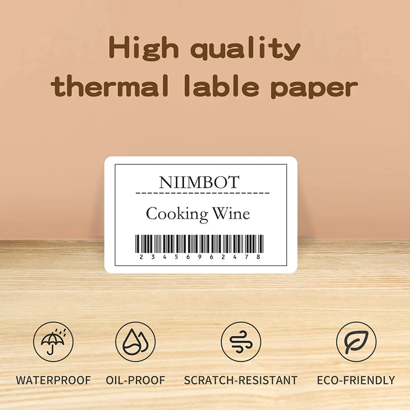 NiiMBOT B21 B3S B1 Round Label Printing Sticker Self-adhesive Thermal Waterproof Digital Number Cake Sealing Sticker Paper