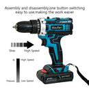 21V Cordless Impact Drill Sets 59pcs Electric Screwdriver Electric Hammer Drill Mini Wireless Hand Drill Lithium Battery Power