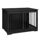 Dog Cage Furniture, 100 Cm Dog Box for Home, Sliding Doors, 2 Doors, Modern Wooden Indoor Dog Box for Small/Medium/Large Dogs