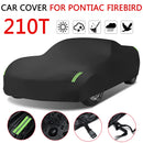 Black 210T Car Cover For Pontiac Firebird Car Tent Exterior Covers Outdoor Winter Snow Sun Rain Resistant Frost Protection
