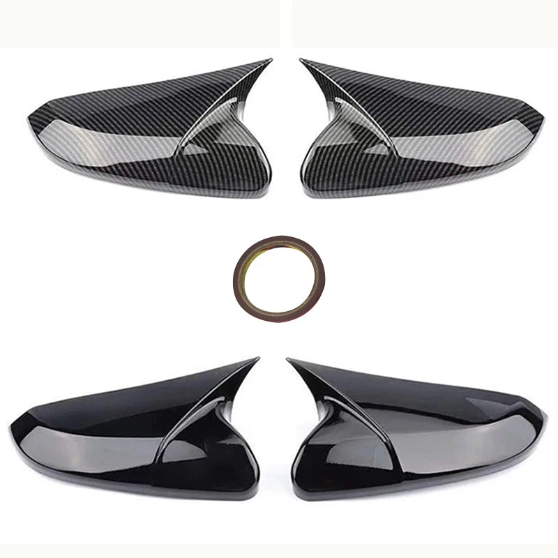 Horn Shape ABS Carbon Fiber Style Rear View Side Mirror Cover Rearview Caps For Honda For Civic 10th 2016 2017 2018 2019 2020