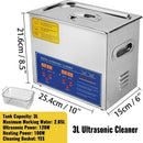 VEVOR Ultrasonic Cleaner Ultrasound Cleaner Portable Ultrasound cleaning Machine Multifunction 1.3L-30L Diswasher Home Appliance