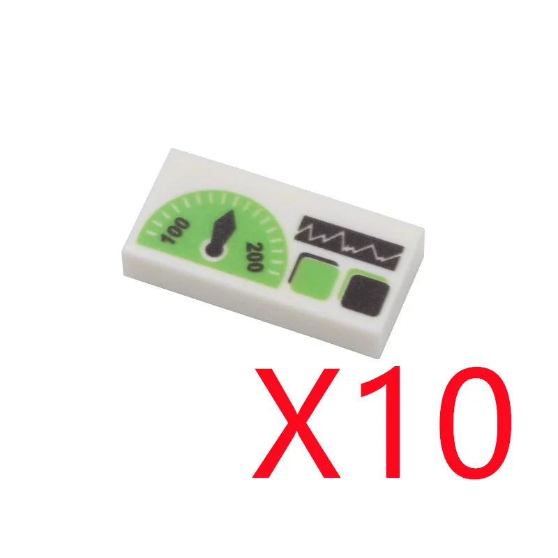 MOC City Building Blocks Character Accessories Mini Brick Audio Computer Brick Control Center Radar Keyboard Pattern Toy K037