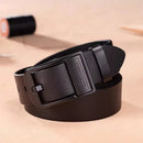 Leather Men's Belt Fashion Metal Alloy Pin Buckle Adult Luxury Brand Jeans Business Casual Waist Male Strap Brand