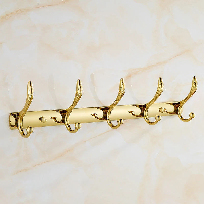 Gold Bath hardware Set Bathroom Accessories Shelf Soap Dish Toilet Paper Holder Soap Dispenser Robe Hook ELM53G