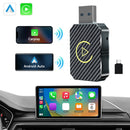 2025 2 in 1 Wireless CarPlay Android Auto Adapter WiFi BT5.0 Smart Dongle Plug&Play Mini Box for Wired CarPlay/Andriod Auto Cars