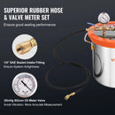 VEVOR 3GAL/5GAL Vacuum Chamber&3.5CFM Pump Kit Tempered Glass Lid Vacuum Degassing Chamber Kit for Stabilizing Wood, DIY Epoxies