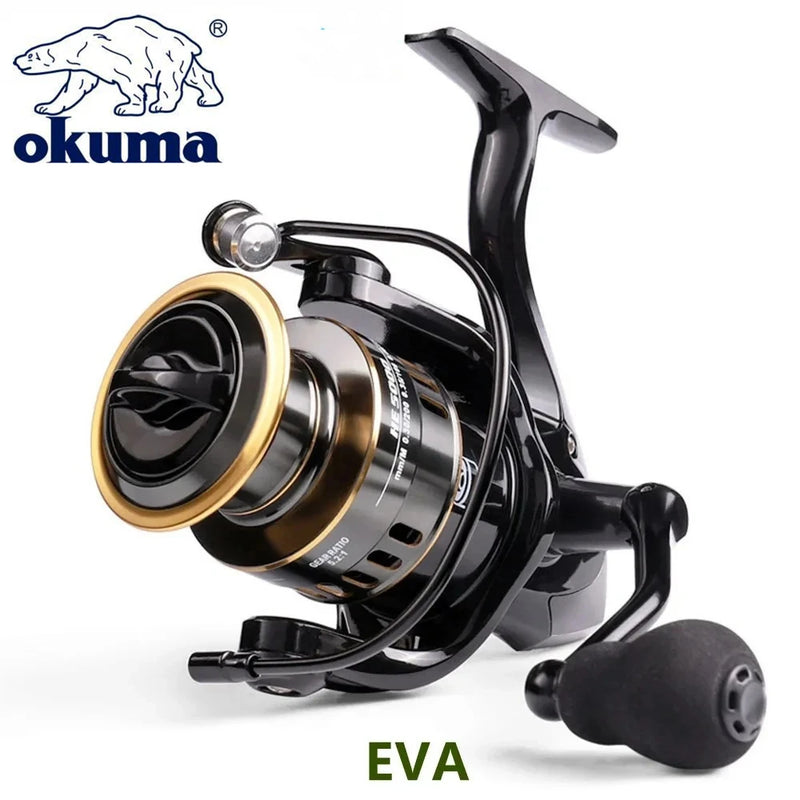 Okuma Reel 12KG Max Drag for Fishing HE500~7000 Reel Metal Spool Handle Sea Jig Carp Reel Fishing Coil Wheel Fishing Glasses