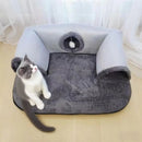 Warm Non-Slip Base Cat Tunnel Bed U-shaped Removable Washable Cat House Anti Dirty Cat Nest Pet Interactive