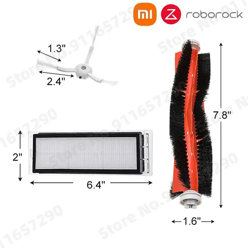 For Xiaomi Mijia Mi 1 1S Roborock S50 S5 Max Hepa Filter Main Brush Side Brush Parts Robot Vacuum Cleaner Accessories