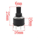 5Pcs/Lot SR16 16mm Rotary Band Switch 1Pole 5/6/8 Position 2Pole 3/4 Position Handle Length 15MM Shaft Flower Axis Band Switches