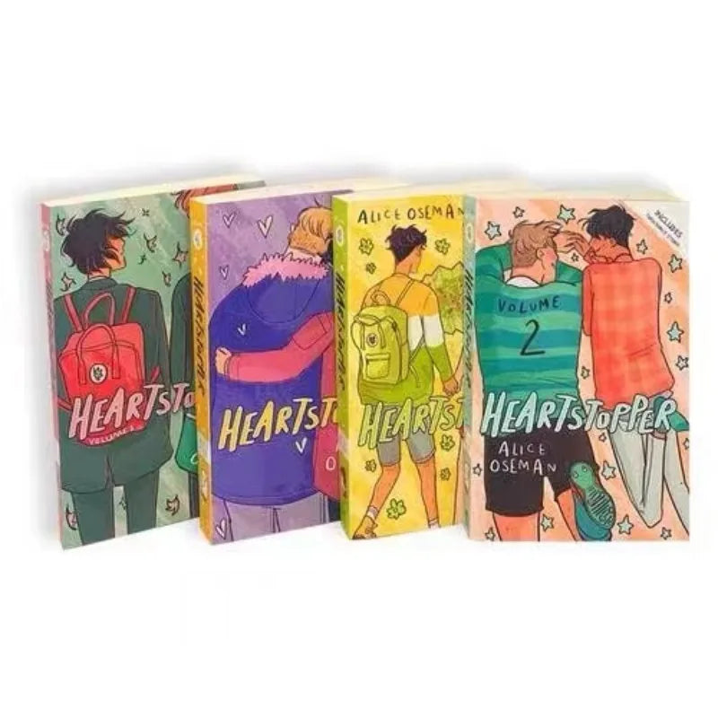 Comic Novel Books Heartstopper Series Volume 1-5 Books Set By Alice Oseman Anime Sleeves Books in English To Read Romance Storys