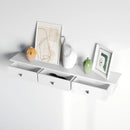 SONGMICS Floating rack with 3 drawers, storage shelf in the hallway, 80x15x10 cm