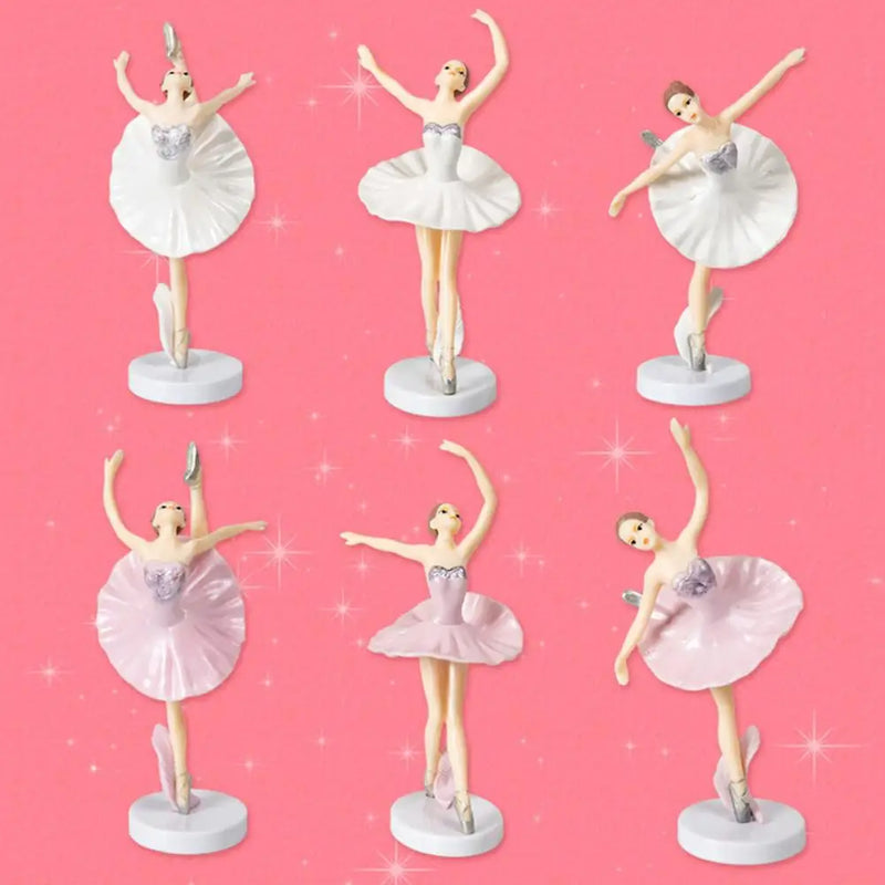 3Pcs/Set Cake Decoration Ballerina Girl Figurines with Base Plastic Dancing Ballerina Girl Figurine Cake Toppers