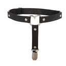 1pc Punk PU Leather Suspenders For Womens Sexy Elastic Anti Slip Leg Garter Belt Thigh High Stocking Sock Clips Accessory