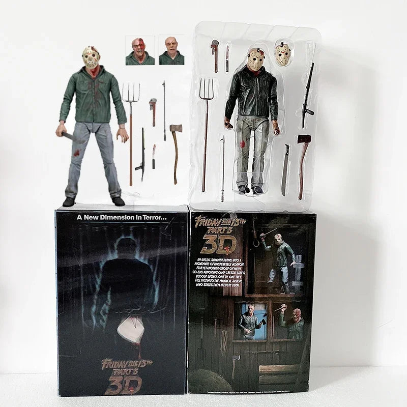 NECA Friday The 13th Figure Toys Freddy Jason Voorhees Blood Ultimate Action Figure Jason Collectible Model Toy Christmas Gifts