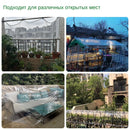 Transparent Waterproof Tarpaulin PVC Tarps Transparent Vinyl Canopy Outdoor Veranda Tent Heavy Duty Windproof Protective Cover