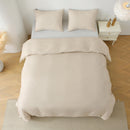 Queen Duvet Cover Set, 3 Pieces Solid Color Bedding Set with 1 Duvet Cover and 2 Pillow Shams, Comforter Not Included