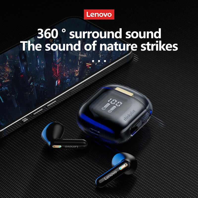 New Original Lenovo LP6 Pro Bluetooth 5.3 Earphones TWS Sports Headphones Wireless Earbuds LED Battery Digital Display Headset