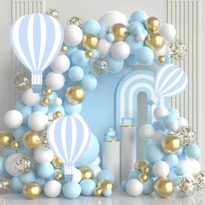 Hot Air Balloon KT Board Blue Pink Hot Air Balloon Cutouts for 1st Birthday party Decoration Girl Wedding Baby Shower Supplies