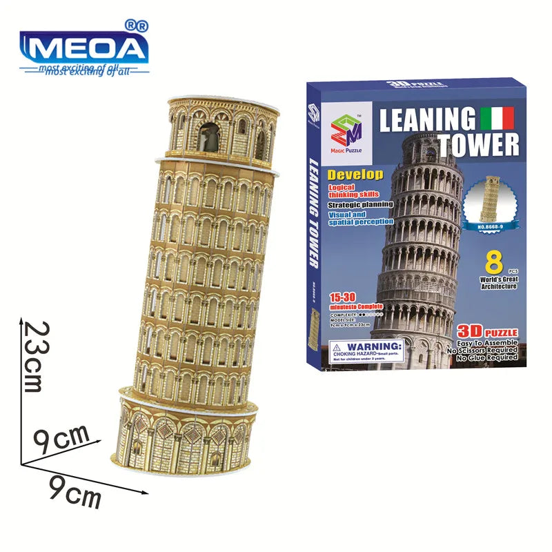 40 Style World Famous Architecture Building 3D Puzzle Model Construction Jigsaw Puzzles Toys For Kids Christmas Gift